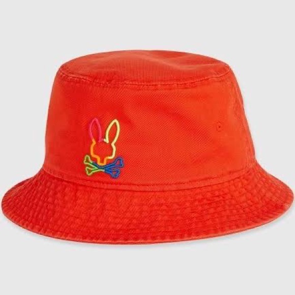Psycho Bunny Leo Bucket Hat in Red Spice